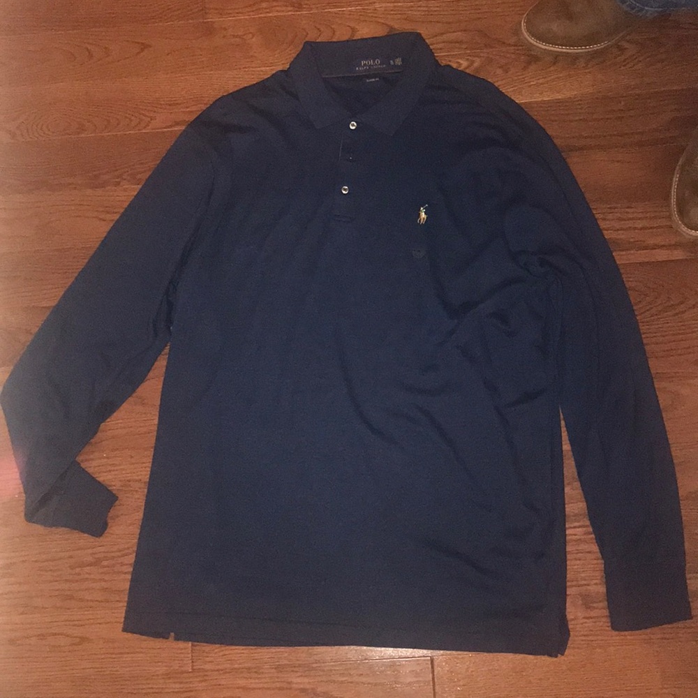 men’s long sleeve polo